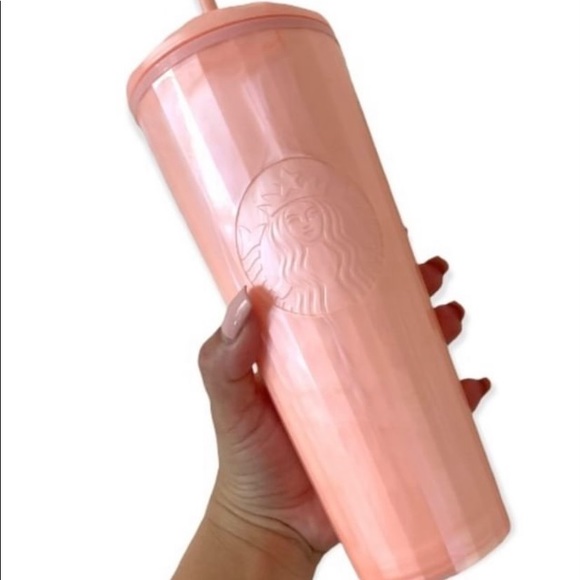 New Starbucks 2021 Summer Pink Venti Tumbler with Dome Lid & Straw - Picture 1 of 2